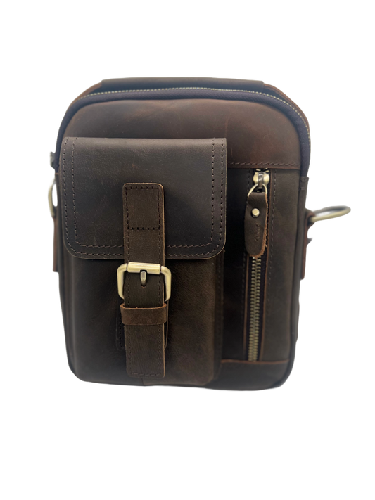 Crazy horse large cross body bag